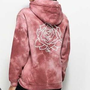 Obey Women's Dusty Rose Tie-Dye Rose Hoodie